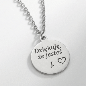 Personalizowany naszyjnik ze stali chirurgicznej z grawerem #2